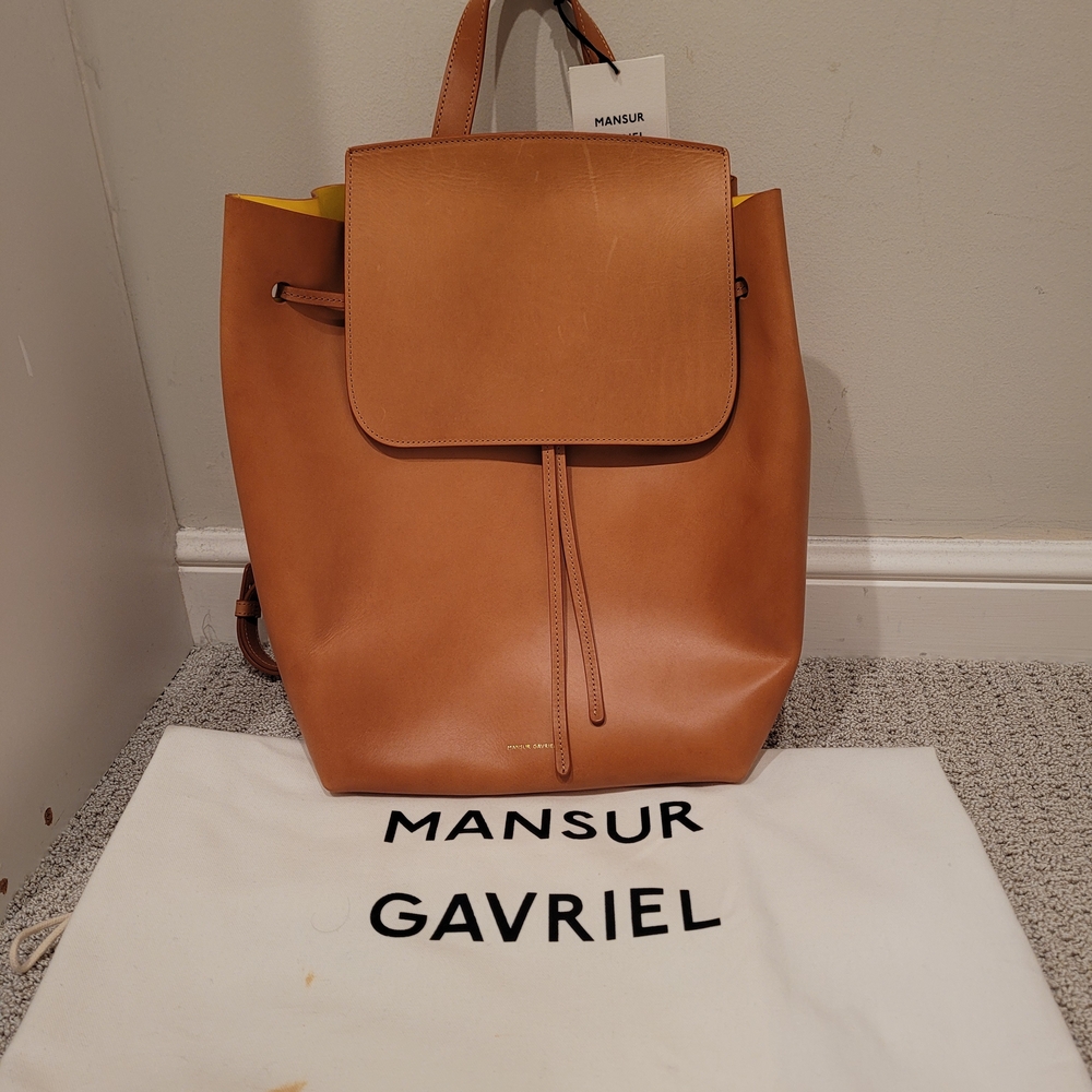 Mansur Gavriel Tan Leather Backpack